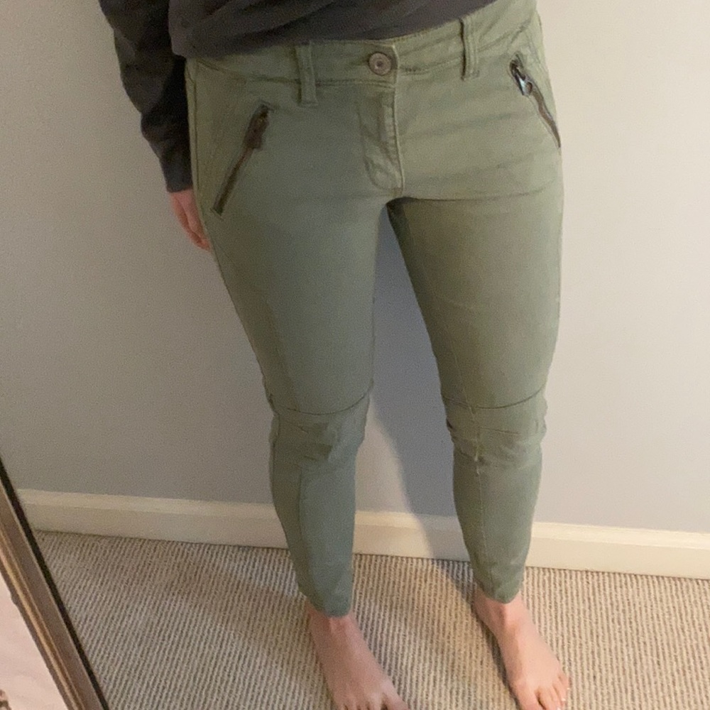 Army Green Moto Pants